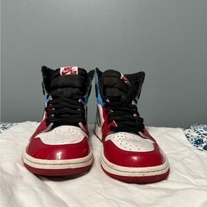 Nike Kids Sneakers - Red, Black, and White